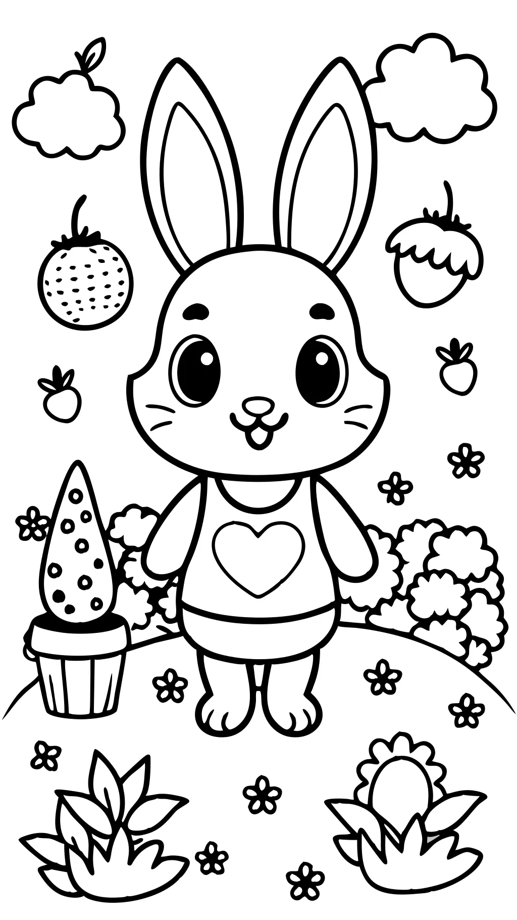 coloring pages bunnies printable